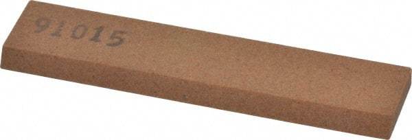 Made in USA - 3-1/2" Long x 3/4" Wide x 3/16" Thick, Aluminum Oxide Sharpening Stone - Rectangle, Medium Grade - Makers Industrial Supply