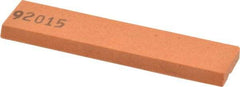 Made in USA - 3-1/2" Long x 3/4" Wide x 3/16" Thick, Aluminum Oxide Sharpening Stone - Rectangle, Fine Grade - Makers Industrial Supply