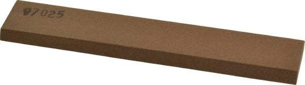 Made in USA - 6" Long x 1" Wide x 1/4" Thick, Aluminum Oxide Sharpening Stone - Rectangle, Medium Grade - Makers Industrial Supply