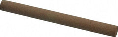 Made in USA - 4" Long x 3/8" Diam x 3/8" Thick, Aluminum Oxide Sharpening Stone - Round, Medium Grade - Makers Industrial Supply