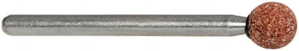 Made in USA - 1/4" Head Diam x 1/4" Thickness, B125, Ball End, Aluminum Oxide Mounted Point - Makers Industrial Supply