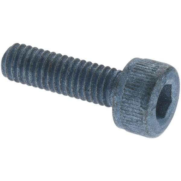 Metric Blue - M6x1.00 Metric Coarse Hex Socket Drive, Socket Cap Screw - Grade 12.9 Alloy Steel, Metric Blue Finish, Partially Threaded, 35mm Length Under Head - Makers Industrial Supply