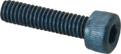 Metric Blue - M4x0.70 Metric Coarse Hex Socket Drive, Socket Cap Screw - Grade 12.9 Alloy Steel, Metric Blue Finish, Fully Threaded, 16mm Length Under Head - Makers Industrial Supply