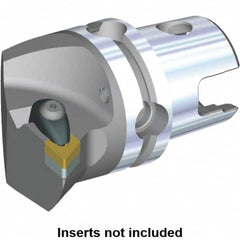 Kennametal - Left Hand Cut, Size KM50, DN.. Insert Compatiblity, Internal or External Modular Turning & Profiling Cutting Unit Head - 35mm Ctr to Cutting Edge, 50mm Head Length, Through Coolant, Series Kenclamp - Makers Industrial Supply