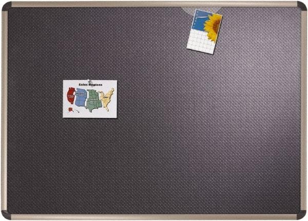 Quartet - 48" Wide x 36" High Cork Bulletin Board - Embossed Foam, Black - Makers Industrial Supply