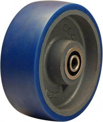 Hamilton - 8 Inch Diameter x 3 Inch Wide, Polyurethane Mold on to Cast Iron Center Caster Wheel - 2,000 Lb. Capacity, 3-1/4 Inch Hub Length, 3/4 Inch Axle Diameter, Sealed Precision Ball Bearing - Makers Industrial Supply