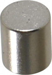 Mag-Mate - 0.22" Diam x 1/4" High Neodymium Rare Earth Magnet - 1.5 Lb Max Capacity, 200°F Max, Nickel Plated - Makers Industrial Supply