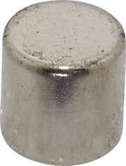 Mag-Mate - 3/8" Diam x 3/8" High Neodymium Rare Earth Magnet - 5.7 Lb Max Capacity, 200°F Max, Nickel Plated - Makers Industrial Supply