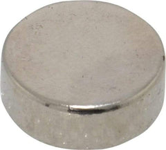 Mag-Mate - 1/2" Diam x 3/16" High Neodymium Rare Earth Magnet - 5.7 Lb Max Capacity, 200°F Max, Nickel Plated - Makers Industrial Supply