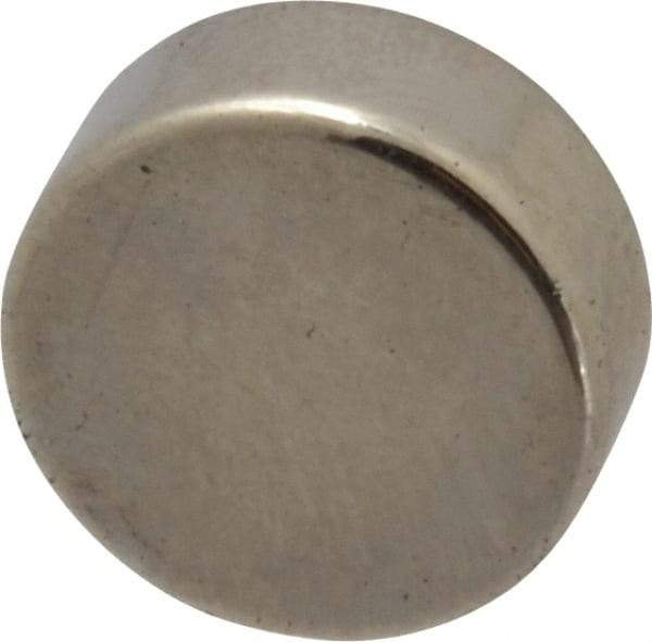 Mag-Mate - 1/2" Diam x 0.2" High Neodymium Rare Earth Magnet - 6 Lb Max Capacity, 200°F Max, Nickel Plated - Makers Industrial Supply