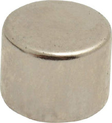 Mag-Mate - 1/2" Diam x 3/8" High Neodymium Rare Earth Magnet - 8.9 Lb Max Capacity, 200°F Max, Nickel Plated - Makers Industrial Supply