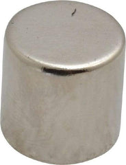 Mag-Mate - 1/2" Diam x 1/2" High Neodymium Rare Earth Magnet - 11.2 Lb Max Capacity, 200°F Max, Nickel Plated - Makers Industrial Supply