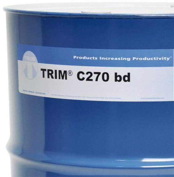 Master Fluid Solutions - Trim C270, 54 Gal Drum Cutting & Grinding Fluid - Synthetic, For Drilling, Reaming, Tapping - Makers Industrial Supply