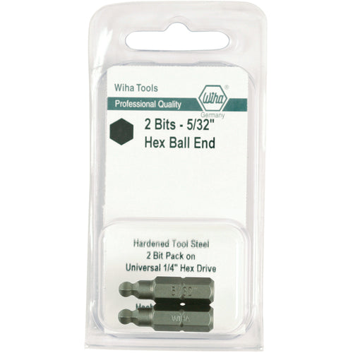 Ball End Hex Inch Insert Bit 3/32″ × 25mm (2 Bit Pack) - Makers Industrial Supply