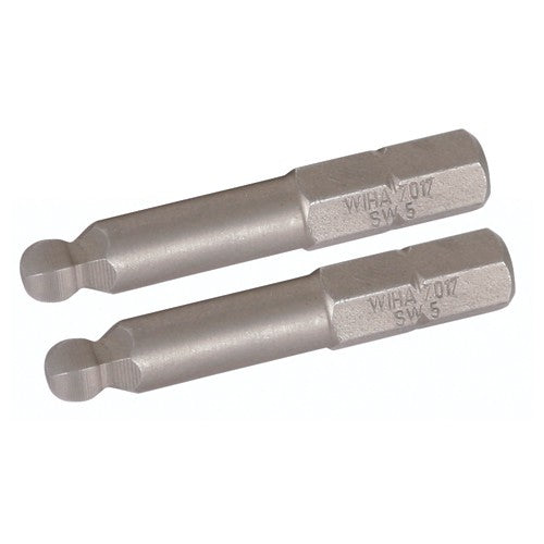 Ball End Hex Metric Long Insert Bit 2.5mm × 38mm (2 Bit Pack) - Makers Industrial Supply