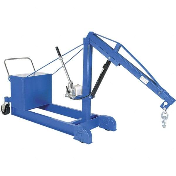 Vestil - 1,000 Lb Load Capacity, Steel Counter Balanced Floor Crane - 5' 17/64" Span - Makers Industrial Supply