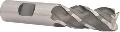 Minicut International - 3/4", 1-5/8" LOC, 3/4" Shank Diam, 3-7/8" OAL, 4 Flute, Powdered Metal Square End Mill - Single End, Uncoated, Spiral Flute, 35° Helix, Centercutting, Right Hand Cut, Right Hand Flute, Series 995 - Makers Industrial Supply