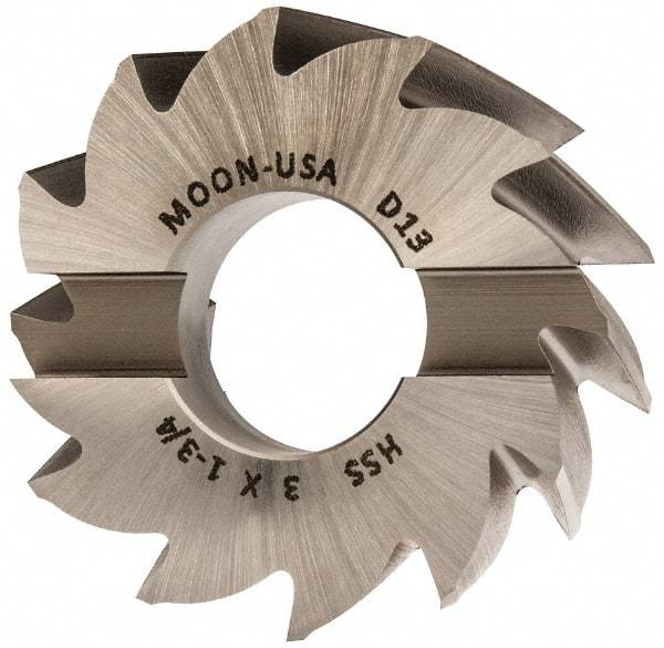 Made in USA - 3" Diam, 1-1/4" Arbor Hole Diam, 1-3/4" Length of Cut, 12 Flute, High Speed Steel, Finisher Shell End Mill - Right Hand Cut, Right Hand Spiral Flute, Uncoated - Makers Industrial Supply