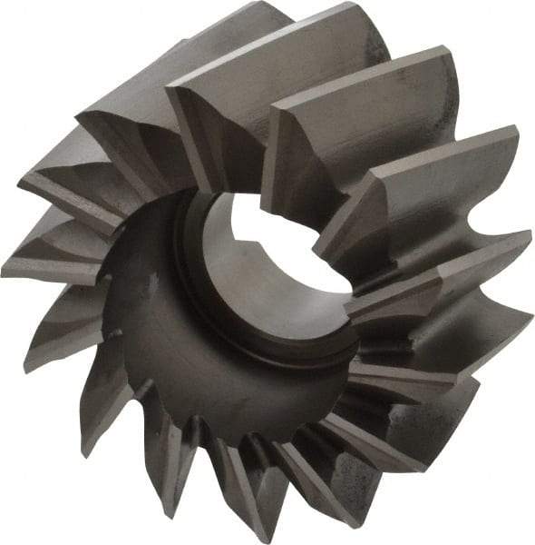 Made in USA - 4" Diam, 1-1/2" Arbor Hole Diam, 2-1/4" Length of Cut, 14 Flute, High Speed Steel, Finisher Shell End Mill - Right Hand Cut, Right Hand Spiral Flute, Uncoated - Makers Industrial Supply