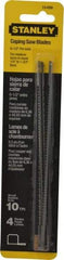 Stanley - 6-1/2 Inch Long X 7/64 Inch Wide Blade, High Carbon Steel Coping Saw Blade - 10 Teeth Per Inch, Constant Pitch - Makers Industrial Supply