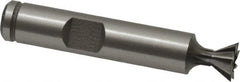 Made in USA - 3/8" Diam x 3/16" Width of Cut, 60° Included Angle, Cobalt Dovetail Cutter - 3/8" Shank Diam, 2-1/8" Overall Length, Weldon Flat, Uncoated - Makers Industrial Supply