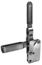 Lapeer - 600 Lb Holding Capacity, Vertical Handle, Manual Hold Down Toggle Clamp - 57° Handle Movement, 106° Bar Opening, U-Bar, Straight Base, Carbon Steel - Makers Industrial Supply