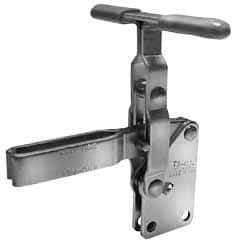 Lapeer - 600 Lb Holding Capacity, Vertical Handle, Manual Hold Down Toggle Clamp - 57° Handle Movement, 106° Bar Opening, U-Bar, Straight Base, Carbon Steel - Makers Industrial Supply