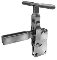 Lapeer - 600 Lb Holding Capacity, Vertical Handle, Manual Hold Down Toggle Clamp - 57° Handle Movement, 106° Bar Opening, U-Bar, Straight Base, Carbon Steel - Makers Industrial Supply