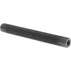 Made in USA - Schedule 80, 1/8" Diam x 3-1/2" Long Black Pipe Nipple - Threaded - Makers Industrial Supply