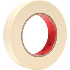 Masking Tape: 12″ Wide, 60 yd Long, 6 mil Thick, Tan Crepe Paper, Rubber Adhesive, 27 lb/in Tensile Strength