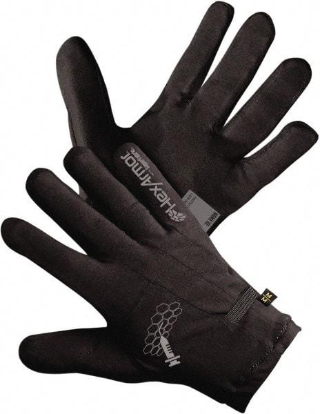 HexArmor - Size S (7), ANSI Cut Lvl A9, Puncture Lvl 4, Spandex/SuperFabric Cut Resistant Gloves - 9.05" Long, SuperFabric Lining, Elastic Cuff, Black, Paired - Makers Industrial Supply