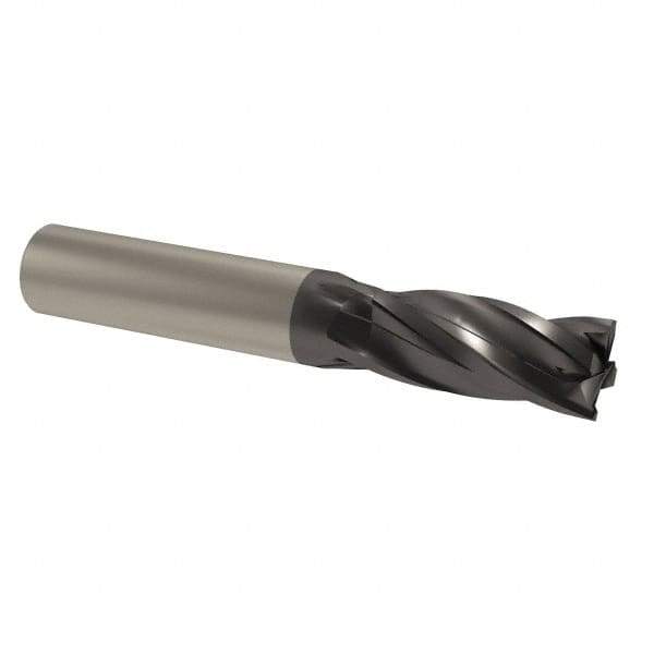 M.A. Ford - 1", 4 Flute, Single End, Solid Carbide, 0.09" Corner Radius End Mill - 4" OAL, 35/38° Helix, Right Hand Flute, 1-1/2" LOC, Right Hand Cut - Makers Industrial Supply