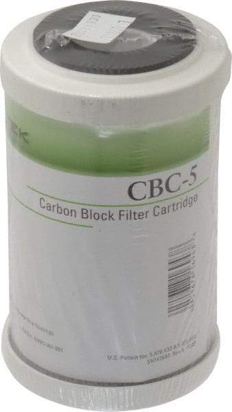 Pentair - 2-7/8" OD, 0.5µ, Carbon Briquette Giardia & Cryptosporidium Reduction Cartridge Filter - 4-7/8" Long, Reduces Tastes, Odors & Sediments - Makers Industrial Supply