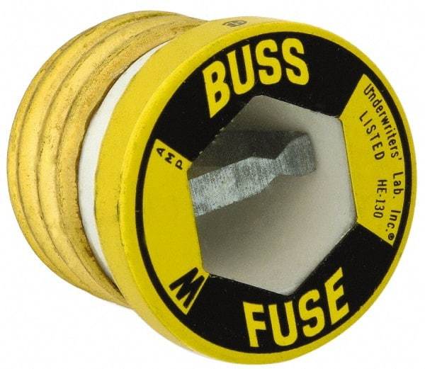 Cooper Bussmann - 125 VAC, 6 Amp, Fast-Acting Plug Fuse - 1.21" OAL, 10 (RMS Symmetrical) kA Rating - Makers Industrial Supply