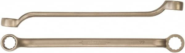 Ampco - 1-1/8" x 1-5/16" 12 Point Offset Box Wrench - Double End, 19-1/4" OAL, Aluminum Bronze - Makers Industrial Supply