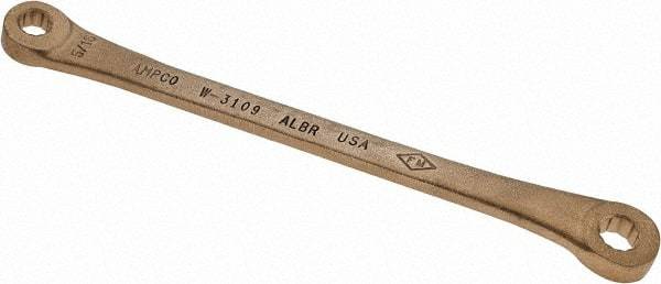 Ampco - 5/16" x 3/8" 12 Point Offset Box Wrench - Double End, 7-3/4" OAL, Aluminum Bronze - Makers Industrial Supply