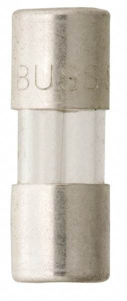 Cooper Bussmann - 250 VAC, 32 VDC, 0.5 Amp, Fast-Acting Miniature Glass Fuse - 15mm OAL, 10 at 125 V kA Rating, 5mm Diam - Makers Industrial Supply