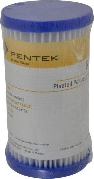 Pentair - 2-5/8" OD, 30µ, Non-Woven Polyester Pleated Cartridge Filter - 4-7/8" Long, Reduces Sediments - Makers Industrial Supply