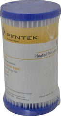 Pentair - 2-5/8" OD, 30µ, Non-Woven Polyester Pleated Cartridge Filter - 4-7/8" Long, Reduces Sediments - Makers Industrial Supply