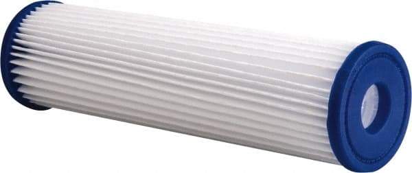 Pentair - 2-5/8" OD, 30µ, Non-Woven Polyester Pleated Cartridge Filter - 9-3/4" Long, Reduces Sediments - Makers Industrial Supply