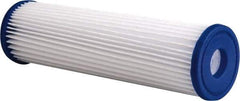 Pentair - 2-5/8" OD, 30µ, Non-Woven Polyester Pleated Cartridge Filter - 9-3/4" Long, Reduces Sediments - Makers Industrial Supply