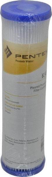 Pentair - 2-5/8" OD, 50µ, Non-Woven Polyester Pleated Cartridge Filter - 9-3/4" Long, Reduces Sediments - Makers Industrial Supply