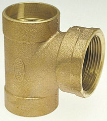 NIBCO - 2", Cast Copper Drain, Waste & Vent Pipe Tee - C x C x F - Makers Industrial Supply