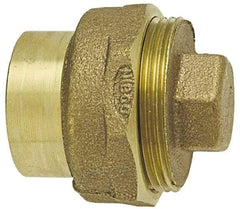 NIBCO - 1-1/4", Cast Copper Drain, Waste & Vent Pipe Cleanout - Ftg x CO with Plug - Makers Industrial Supply