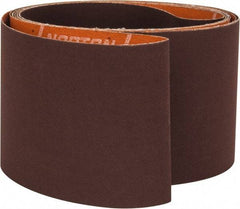 Norton - 3" Wide x 132" OAL, 36 Grit, Zirconia Alumina Abrasive Belt - Zirconia Alumina, Very Coarse, Coated, Y Weighted Cloth Backing, Series R801 - Makers Industrial Supply