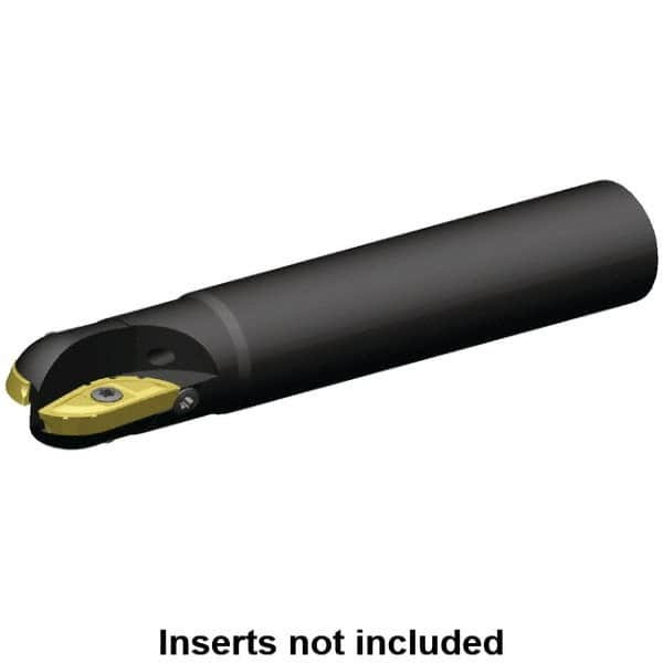 Kennametal - 1" Cut Diam, 25mm Max Depth of Cut, 1" Shank Diam, 256mm OAL, Indexable Ball Nose End Mill - 55mm Head Length, Straight Shank, 5505 Toolholder, XPNT080832RF Insert - Makers Industrial Supply