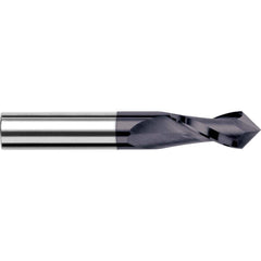 Harvey Tool - 3/8" Diam, 7/8" LOC, 2 Flute 120° Point Angle Solid Carbide Drill Mill - Exact Industrial Supply