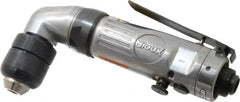 Air Drill: 3/8″ Keyless Chuck, Reversible Right Angle, 1,200 RPM, 0.33 hp