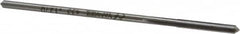 Made in USA - 0.127" High Speed Steel 4 Flute Chucking Reamer - Straight Flute, 0.119" Straight Shank, 7/8" Flute Length, 3-1/2" OAL - Makers Industrial Supply