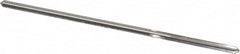 Made in USA - 0.1295" High Speed Steel 4 Flute Chucking Reamer - Straight Flute, 0.119" Straight Shank, 7/8" Flute Length, 3-1/2" OAL - Makers Industrial Supply